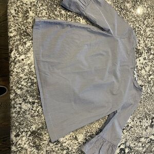 Madewell top xs ruffle sleeves